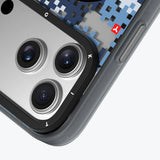 iPhone 17 Pro Max Uyumlu Kılıf M-Safe Şarj Özellikli Youngkit Camouflage Sykell Serisi Kapak Mavi