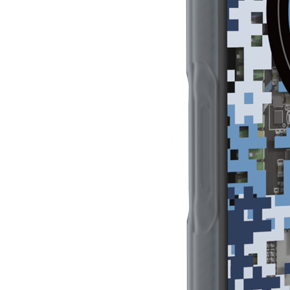 iPhone 17 Pro Max Uyumlu Kılıf M-Safe Şarj Özellikli Youngkit Camouflage Sykell Serisi Kapak Mavi