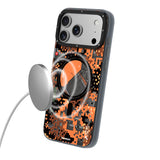 iPhone 17 Pro Max Uyumlu Kılıf M-Safe Şarj Özellikli Youngkit Camouflage Sykell Serisi Kapak Turuncu