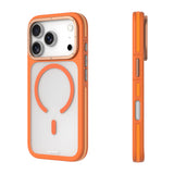 iPhone 17 Pro Max Uyumlu Kılıf M-safe Şarj Özellikli Youngkit Rock Sand Serisi Kapak Turuncu