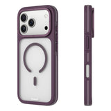 iPhone 17 Pro Max Uyumlu Kılıf M-safe Şarj Özellikli Youngkit Rock Sand Serisi Kapak Bordo - Bordo