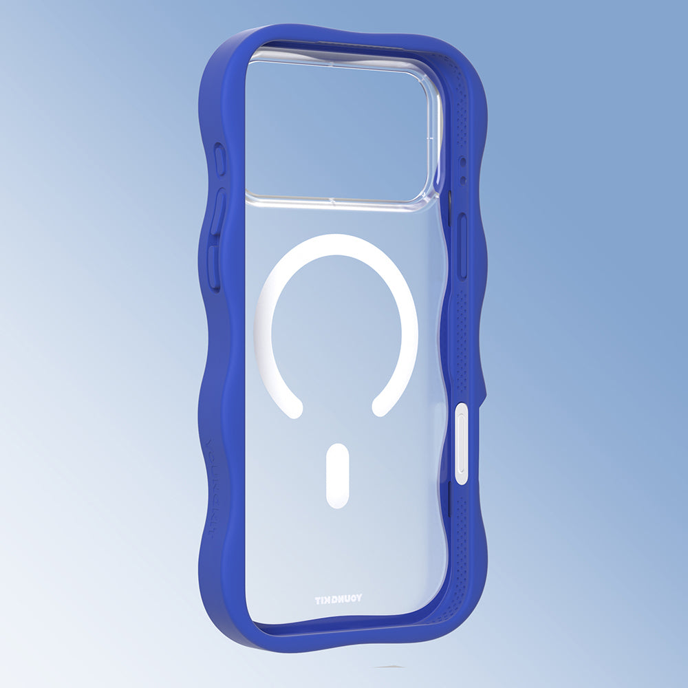 iPhone 17 Pro Max Uyumlu Kılıf M-safe Şarj Özellikli Youngkit Wave Matte Serisi Kapak Lacivert