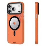 iPhone 18 Pro Uyumlu Kılıf M-safe Şarj Özellikli Disk Desenli Youngkit Disc Battle Kapak Turuncu