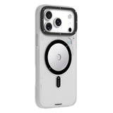 iPhone 18 Pro Uyumlu Kılıf M-safe Şarj Özellikli Disk Desenli Youngkit Disc Battle Kapak Gri