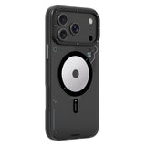 iPhone 18 Pro Uyumlu Kılıf M-safe Şarj Özellikli Disk Desenli Youngkit Disc Battle Kapak Siyah