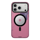 iPhone 18 Pro Uyumlu Kılıf M-safe Şarj Özellikli Disk Desenli Youngkit Disc Battle Kapak Bordo