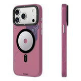 iPhone 18 Pro Uyumlu Kılıf M-safe Şarj Özellikli Disk Desenli Youngkit Disc Battle Kapak Bordo
