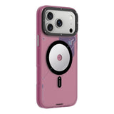 iPhone 18 Pro Uyumlu Kılıf M-safe Şarj Özellikli Disk Desenli Youngkit Disc Battle Kapak Bordo