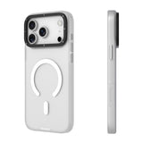 iPhone 18 Pro Uyumlu Kılıf M-safe Şarj Özellikli Youngkit Hidden Sand Serisi Kapak - Beyaz