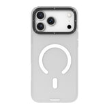 iPhone 18 Pro Uyumlu Kılıf M-safe Şarj Özellikli Youngkit Hidden Sand Serisi Kapak - Beyaz