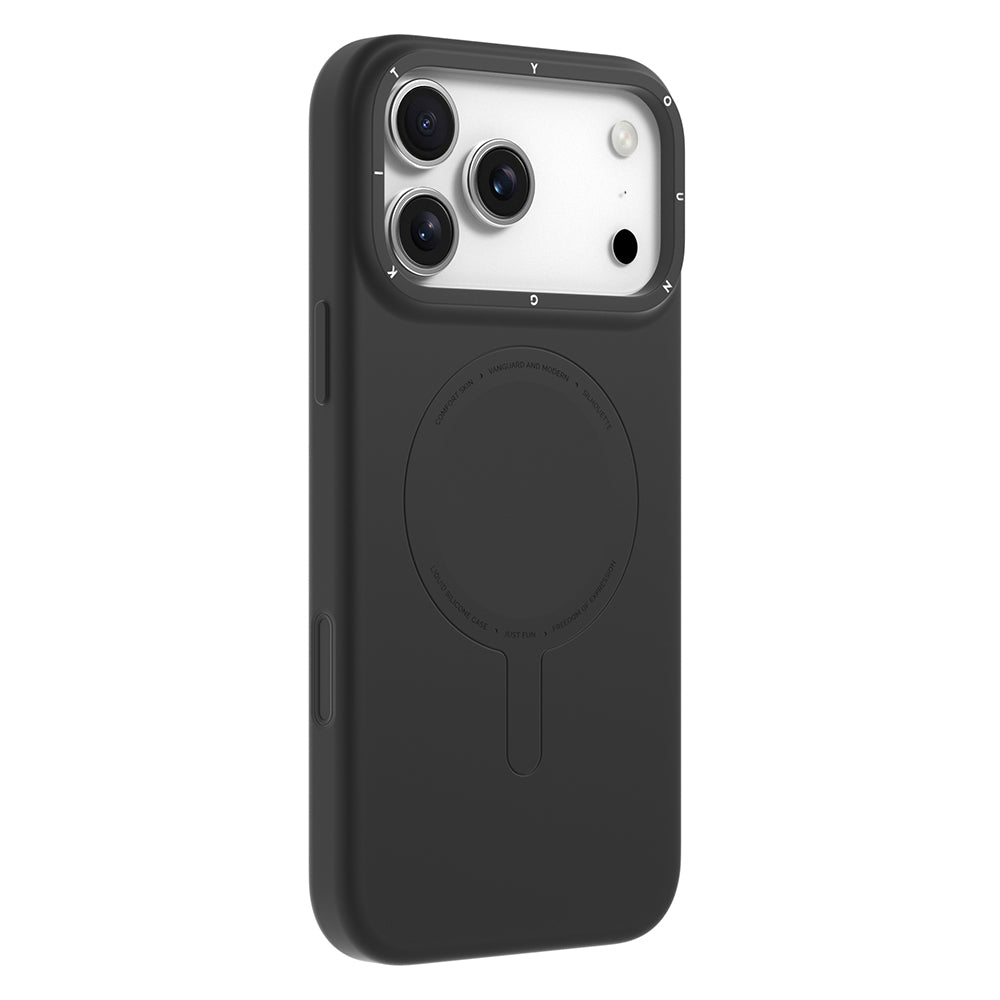 iPhone 18 Pro Uyumlu Kılıf M-Safe Şarj Özellikli Youngkit Morandi Serisi Kapak - Siyah