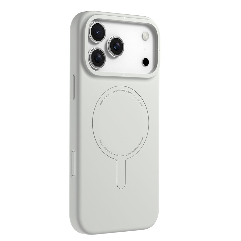 iPhone 18 Pro Uyumlu Kılıf M-Safe Şarj Özellikli Youngkit Morandi Serisi Kapak - Gri