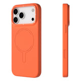 iPhone 18 Pro Uyumlu Kılıf M-Safe Şarj Özellikli Youngkit Morandi Serisi Kapak - Turuncu