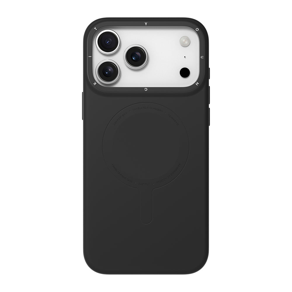 iPhone 18 Pro Uyumlu Kılıf M-Safe Şarj Özellikli Youngkit Morandi Serisi Kapak - Siyah