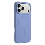 iPhone 18 Pro Uyumlu Kılıf M-Safe Şarj Özellikli Youngkit Morandi Serisi Kapak - Açık Mavi