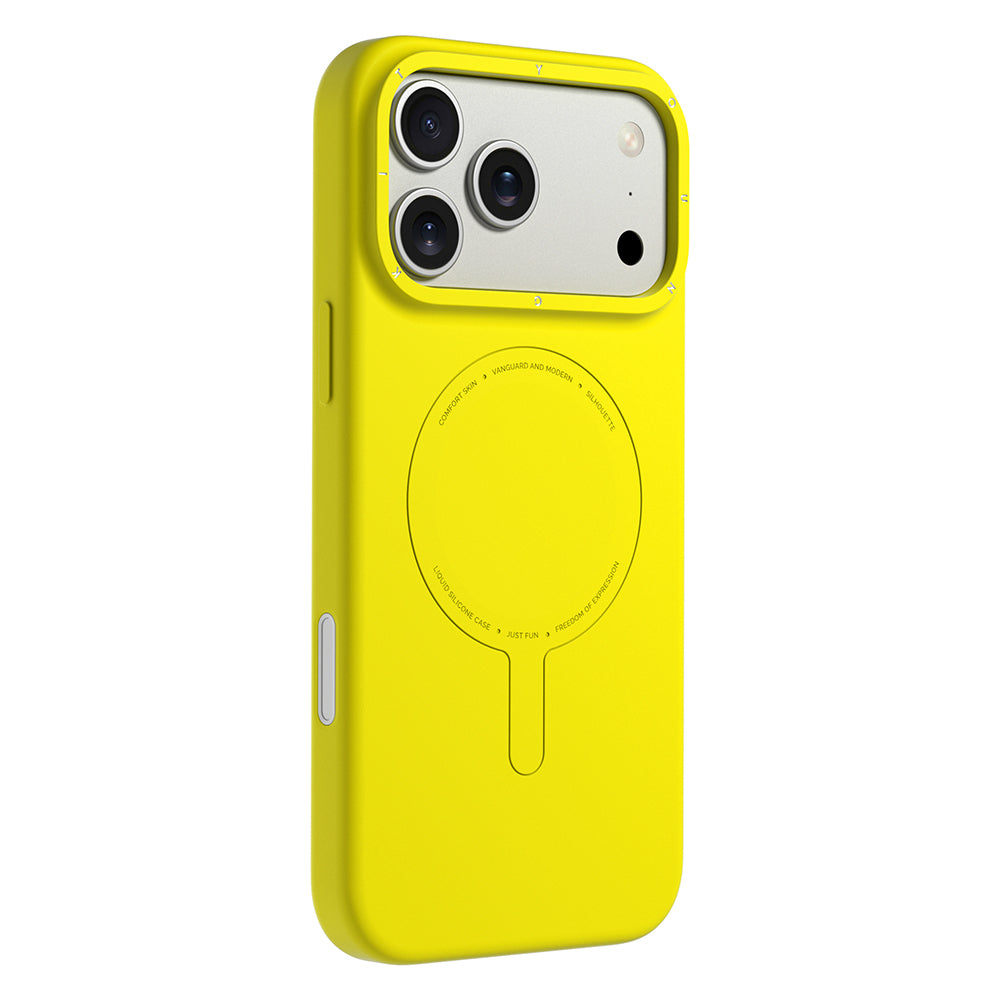 iPhone 18 Pro Uyumlu Kılıf M-Safe Şarj Özellikli Youngkit Morandi Serisi Kapak - Sarı