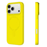 iPhone 18 Pro Uyumlu Kılıf M-Safe Şarj Özellikli Youngkit Morandi Serisi Kapak - Sarı