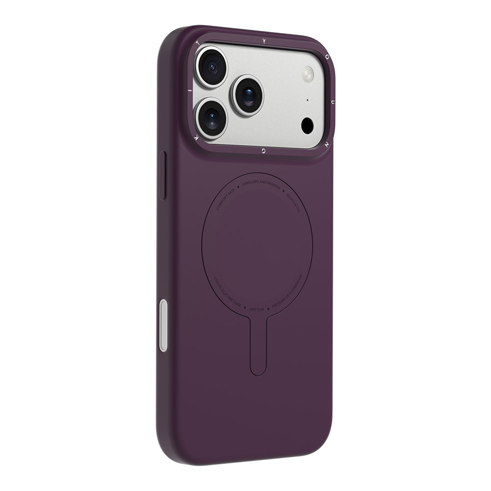 iPhone 18 Pro Uyumlu Kılıf M-Safe Şarj Özellikli Youngkit Morandi Serisi Kapak - Bordo
