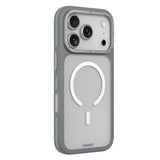 iPhone 18 Pro Uyumlu Kılıf M-safe Şarj Özellikli Youngkit Rock Sand Serisi Kapak Gri