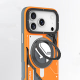 iPhone 18 Pro Uyumlu Kılıf M-safe Şarj Özellikli Youngkit Starship Serisi Kapak - Turuncu
