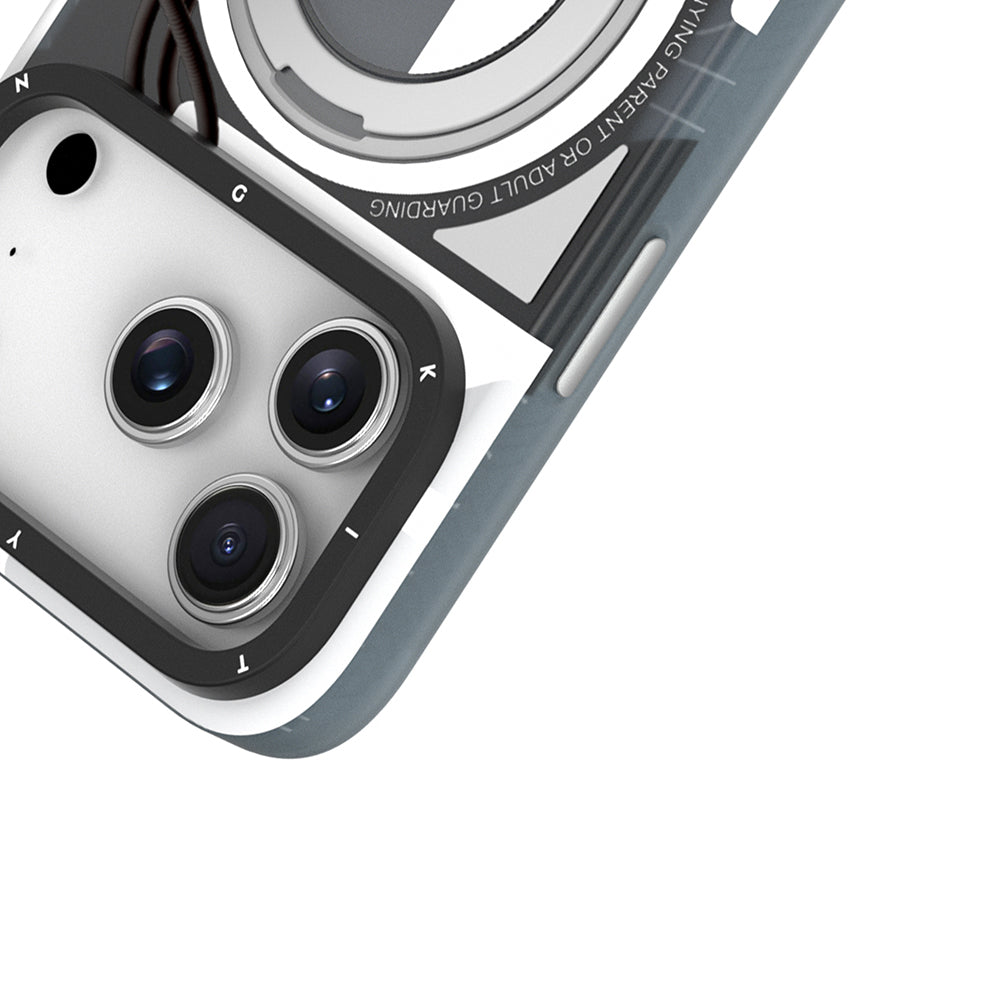 iPhone 18 Pro Uyumlu Kılıf M-safe Şarj Özellikli Youngkit Starship Serisi Kapak - Beyaz