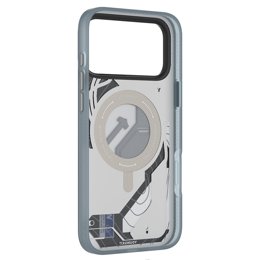 iPhone 18 Pro Uyumlu Kılıf M-safe Şarj Özellikli Youngkit Starship Serisi Kapak - Beyaz