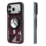 iPhone 18 Pro Uyumlu Kılıf M-safe Şarj Özellikli Youngkit Starship Serisi Kapak - Bordo