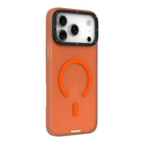 iPhone 18 Pro Max Uyumlu Kılıf M-safe Şarj Özellikli Youngkit Hidden Sand Serisi Kapak - Turuncu