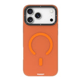 iPhone 18 Pro Max Uyumlu Kılıf M-safe Şarj Özellikli Youngkit Hidden Sand Serisi Kapak - Turuncu
