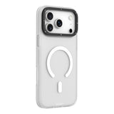 iPhone 18 Pro Max Uyumlu Kılıf M-safe Şarj Özellikli Youngkit Hidden Sand Serisi Kapak - Beyaz