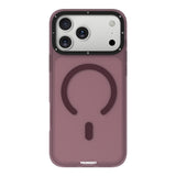 iPhone 18 Pro Max Uyumlu Kılıf M-safe Şarj Özellikli Youngkit Hidden Sand Serisi Kapak - Mürdüm