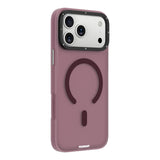 iPhone 18 Pro Max Uyumlu Kılıf M-safe Şarj Özellikli Youngkit Hidden Sand Serisi Kapak - Mürdüm