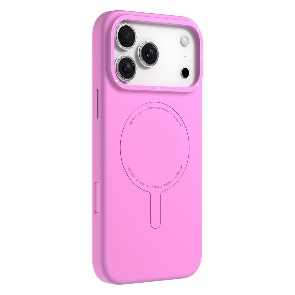 iPhone 18 Pro Max Uyumlu Kılıf M-Safe Şarj Özellikli Youngkit Morandi Serisi Kapak - Pembe
