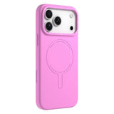 iPhone 18 Pro Max Uyumlu Kılıf M-Safe Şarj Özellikli Youngkit Morandi Serisi Kapak - Pembe