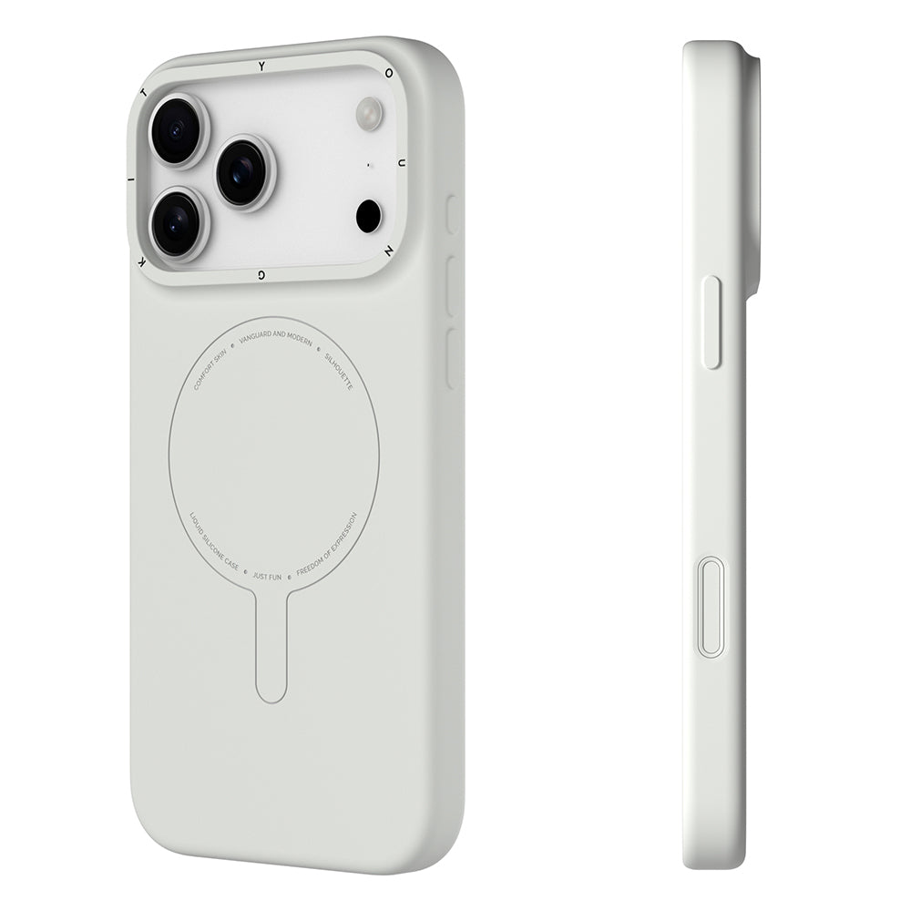 iPhone 18 Pro Max Uyumlu Kılıf M-Safe Şarj Özellikli Youngkit Morandi Serisi Kapak - Gri