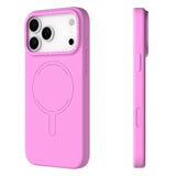 iPhone 18 Pro Max Uyumlu Kılıf M-Safe Şarj Özellikli Youngkit Morandi Serisi Kapak - Pembe