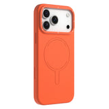 iPhone 18 Pro Max Uyumlu Kılıf M-Safe Şarj Özellikli Youngkit Morandi Serisi Kapak - Turuncu