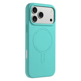 iPhone 18 Pro Max Uyumlu Kılıf M-Safe Şarj Özellikli Youngkit Morandi Serisi Kapak - Mavi