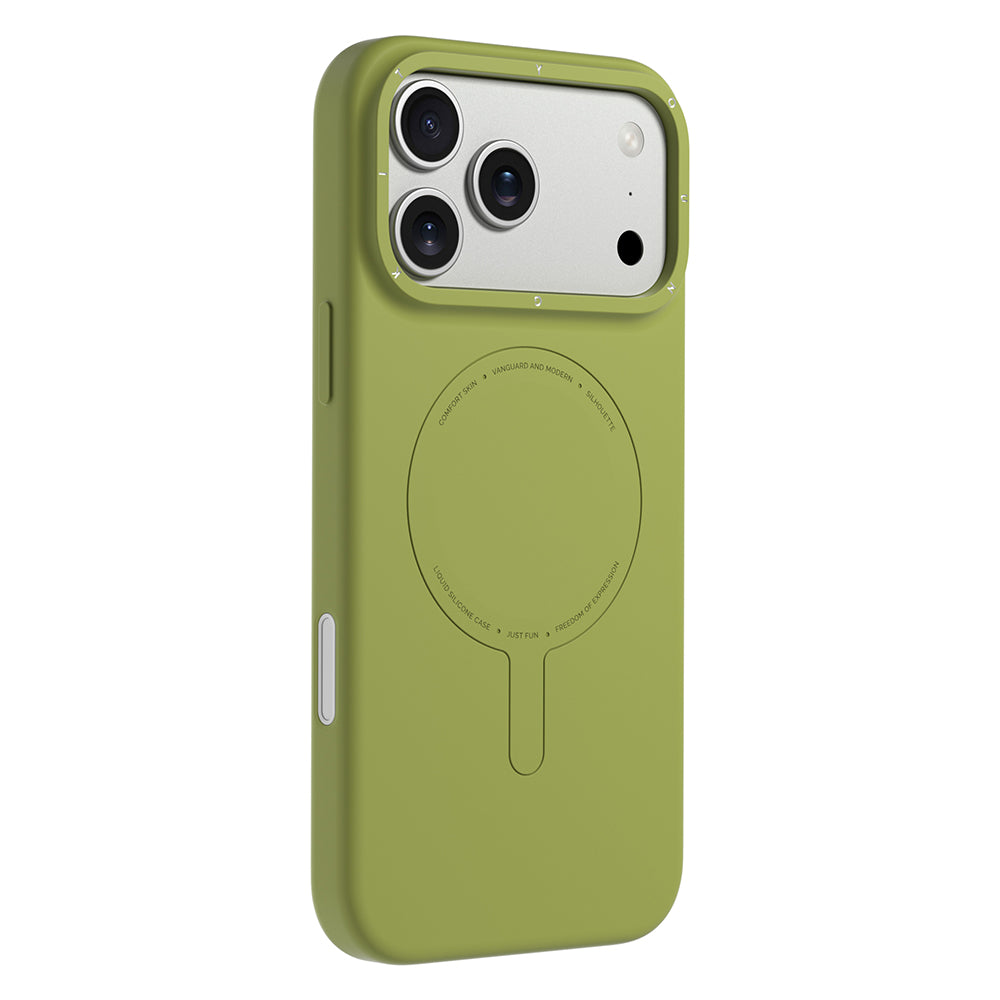 iPhone 18 Pro Max Uyumlu Kılıf M-Safe Şarj Özellikli Youngkit Morandi Serisi Kapak - Yeşil