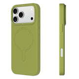 iPhone 18 Pro Max Uyumlu Kılıf M-Safe Şarj Özellikli Youngkit Morandi Serisi Kapak - Yeşil