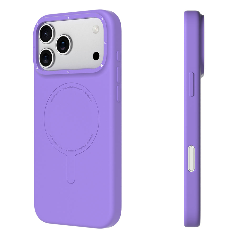 iPhone 18 Pro Max Uyumlu Kılıf M-Safe Şarj Özellikli Youngkit Morandi Serisi Kapak - Mor