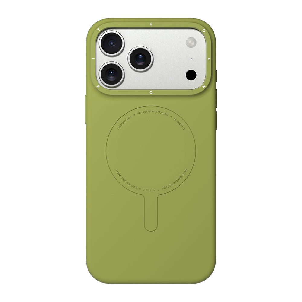 iPhone 18 Pro Max Uyumlu Kılıf M-Safe Şarj Özellikli Youngkit Morandi Serisi Kapak - Yeşil