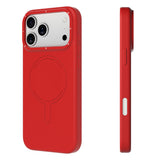 iPhone 18 Pro Max Uyumlu Kılıf M-Safe Şarj Özellikli Youngkit Morandi Serisi Kapak - Kırmızı