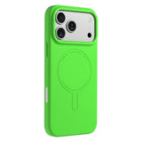 iPhone 18 Pro Max Uyumlu Kılıf M-Safe Şarj Özellikli Youngkit Morandi Serisi Kapak - Fıstık Yeşili