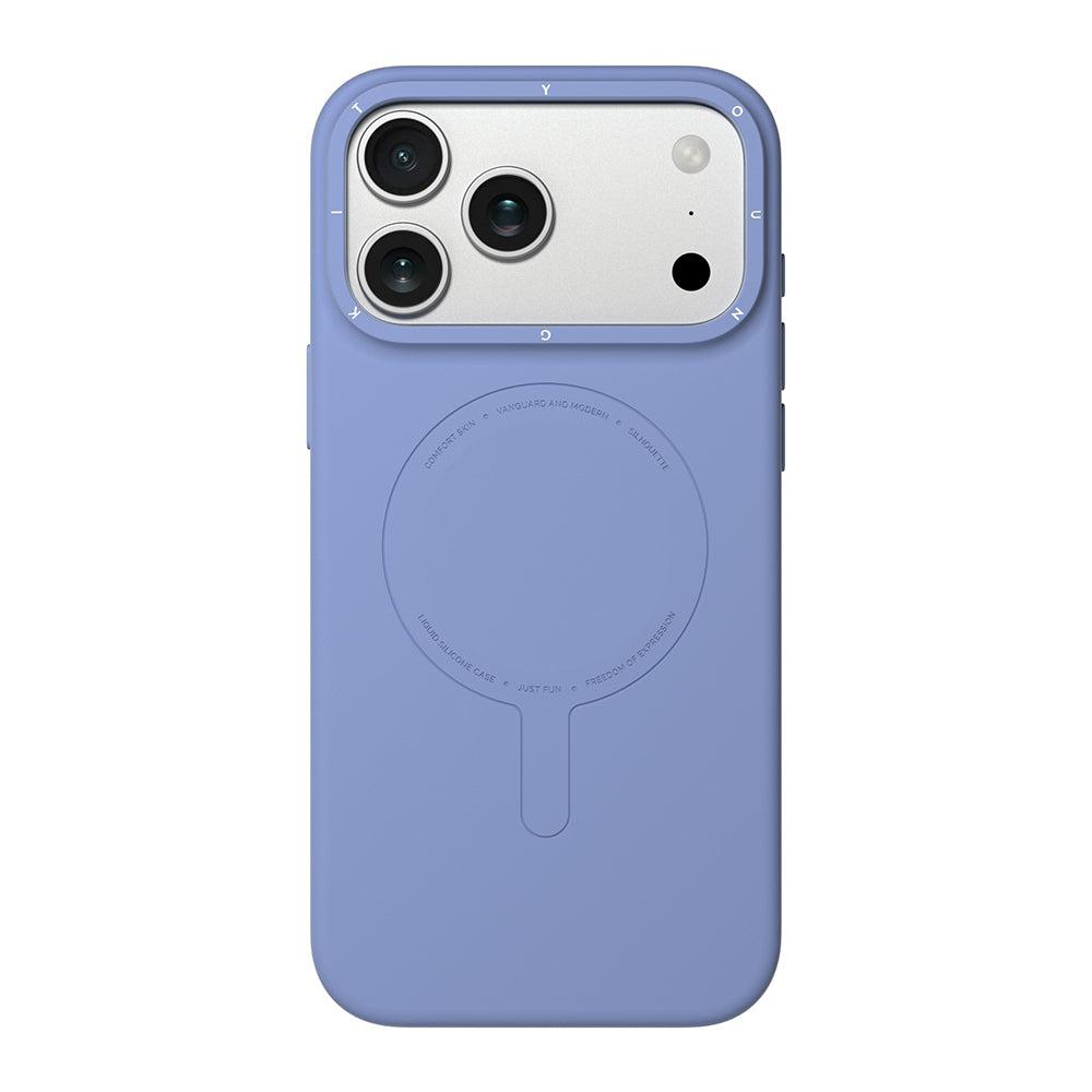 iPhone 18 Pro Max Uyumlu Kılıf M-Safe Şarj Özellikli Youngkit Morandi Serisi Kapak - Açık Mavi
