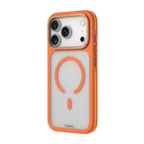 iPhone 18 Pro Max Uyumlu Kılıf M-safe Şarj Özellikli Youngkit Rock Sand Serisi Kapak Turuncu