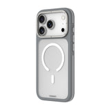 iPhone 18 Pro Max Uyumlu Kılıf M-safe Şarj Özellikli Youngkit Rock Sand Serisi Kapak Gri