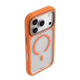 iPhone 18 Pro Max Uyumlu Kılıf M-safe Şarj Özellikli Youngkit Rock Sand Serisi Kapak Turuncu