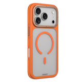 iPhone 18 Pro Max Uyumlu Kılıf M-safe Şarj Özellikli Youngkit Rock Sand Serisi Kapak Turuncu