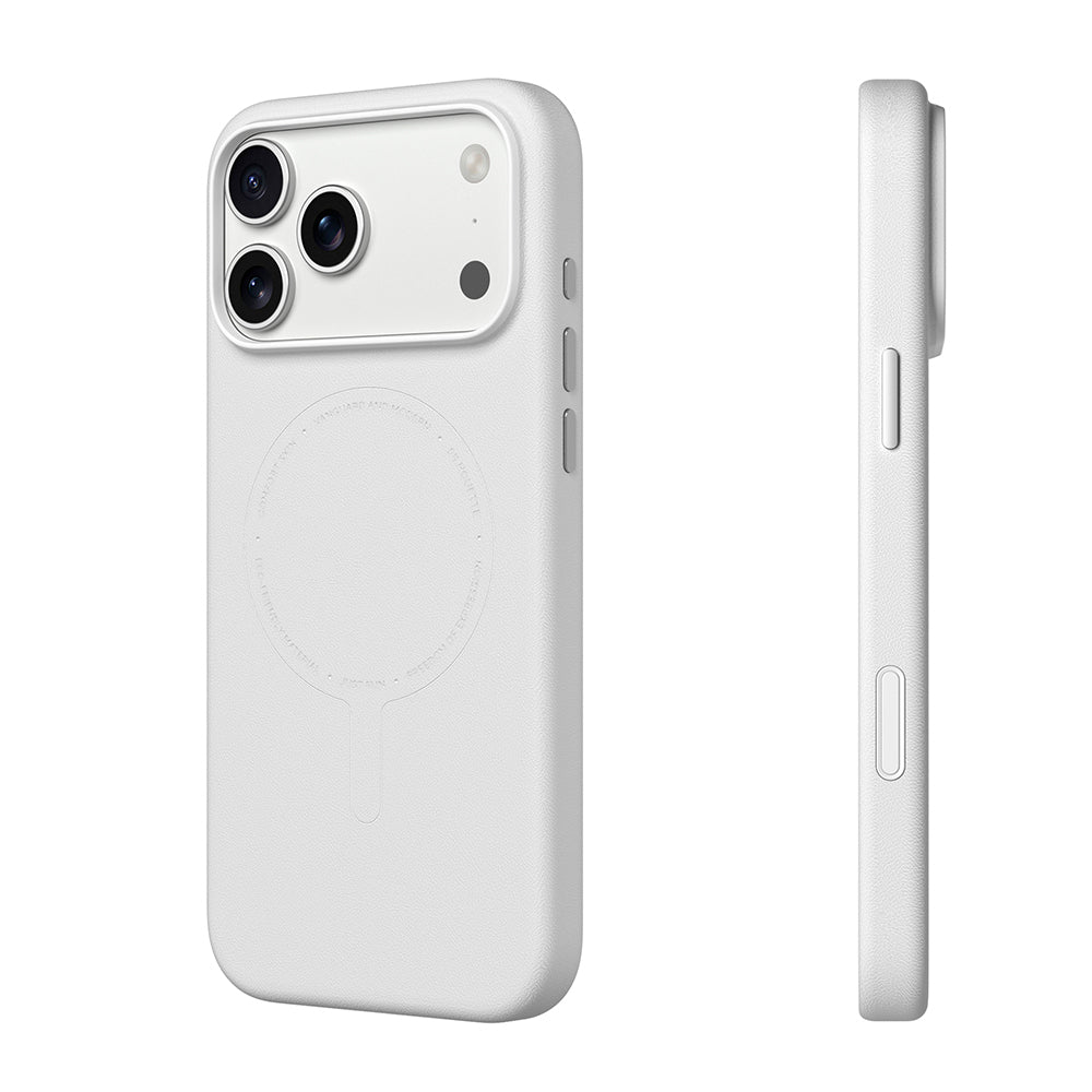 iPhone 18 Pro Max Uyumlu Kılıf M-Safe Şarj Özellikli Youngkit Vela Serisi Kapak - Beyaz